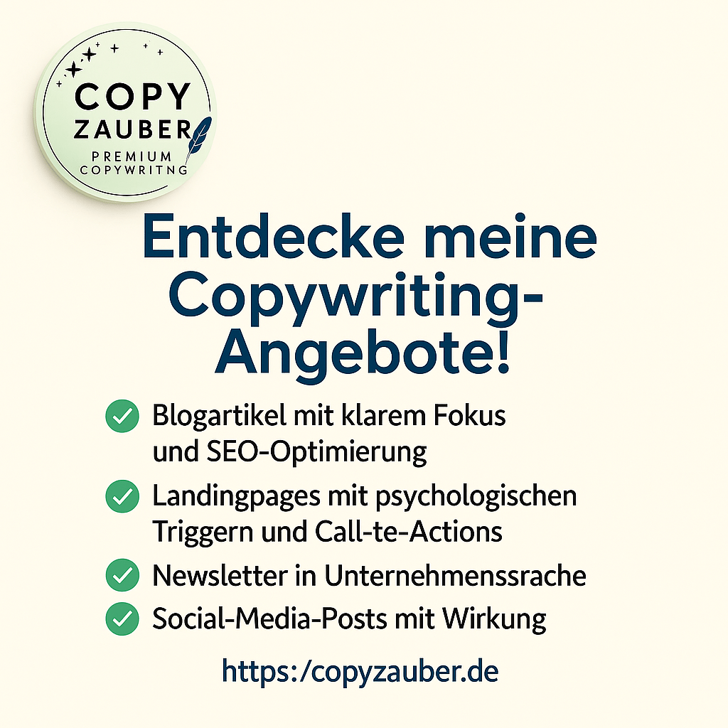 Copyzauber – Mein Angebot